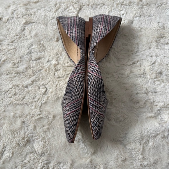 Sam Edelman Women's Size 7.5 Multicolor Plaid Pointy Rodney D'Orsay Flats - Picture 4 of 8